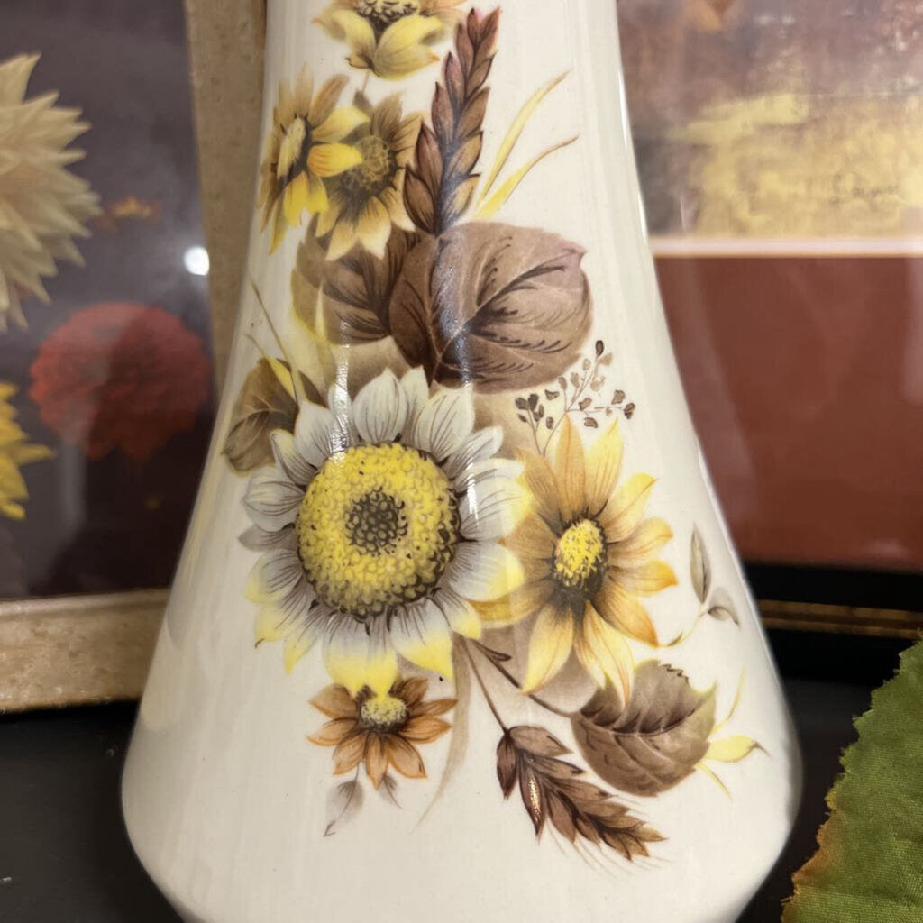VTG TRACADIE CANADA CERAMIC AUTUMN SUNFLOWER VASE