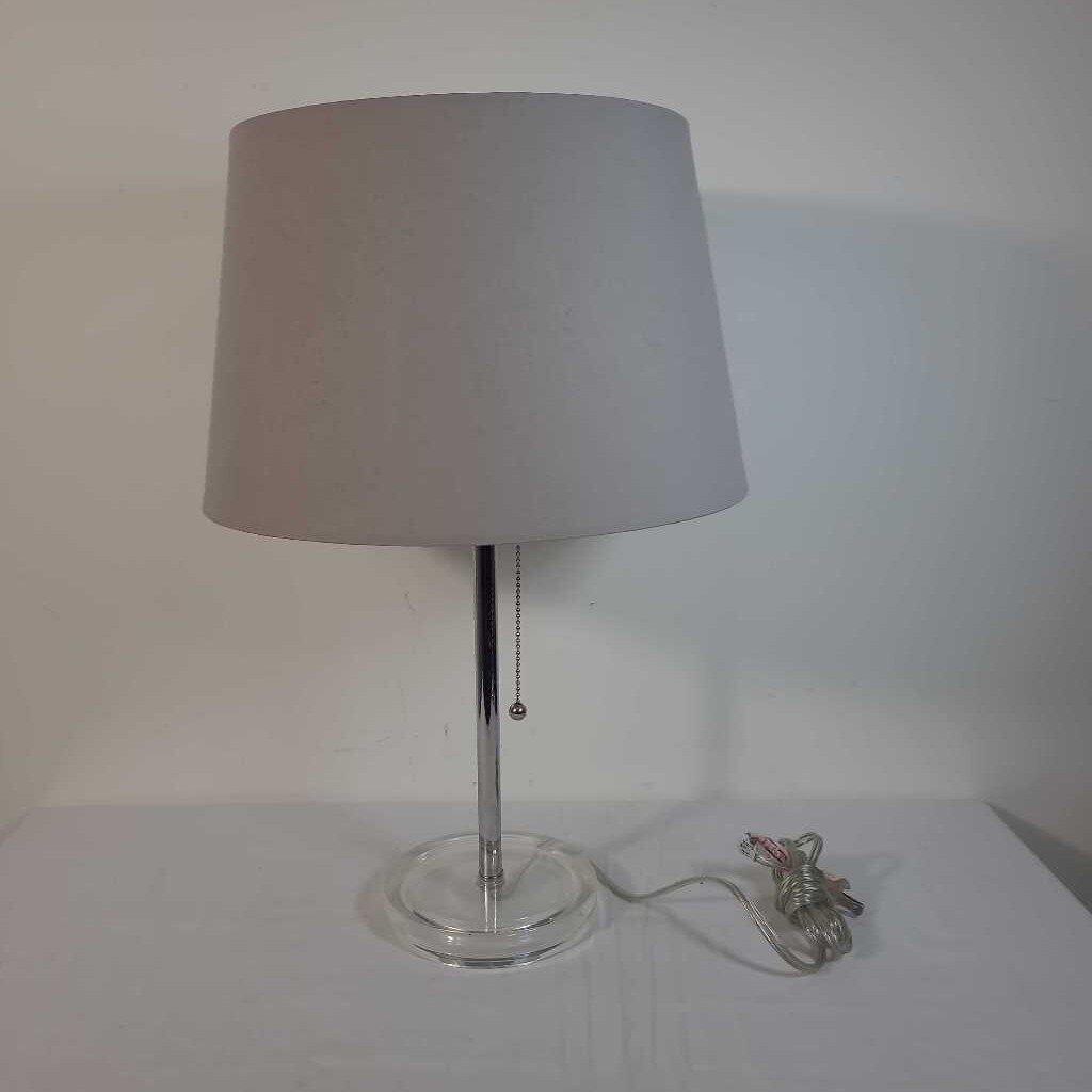 ACRYLIC BASE LAMP W/SHADE