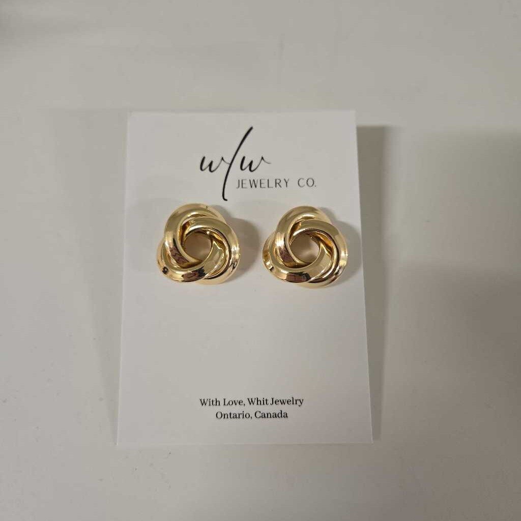 LARGE KNOT STUD/ BRASS