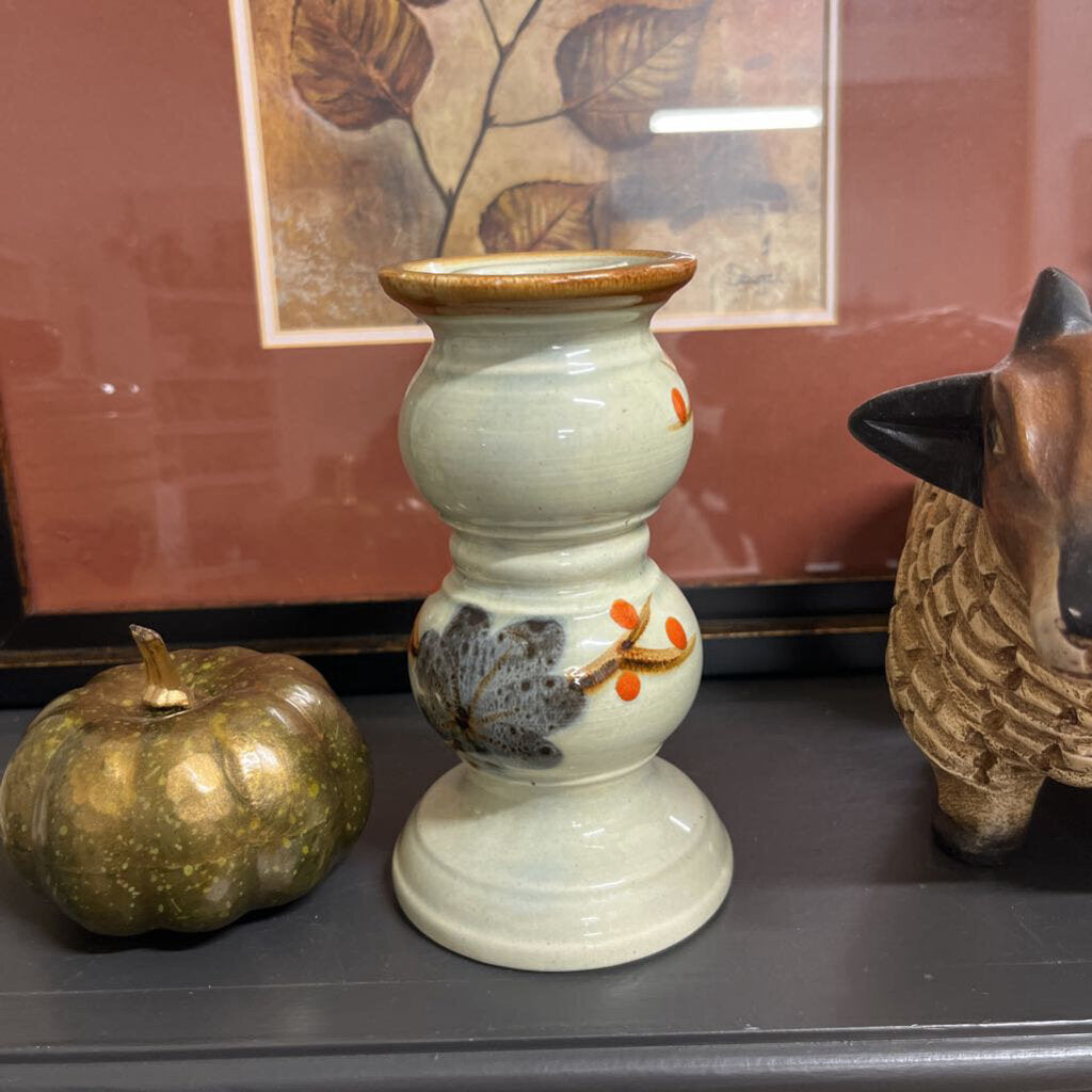 VINTAGE SCHRAMBERG CERAMIC CANDLEHOLDER HND PTD