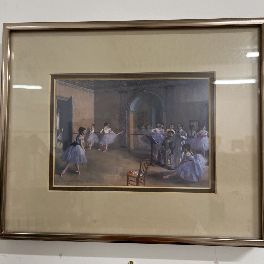 VINTAGE FRAMED BALLET DANCERS - EDGAR DEGAS 1872