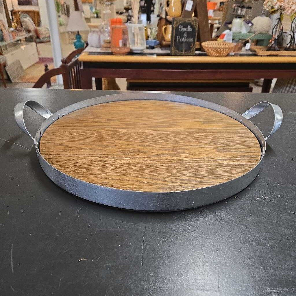 GALVANIZED & WOOD TRAY