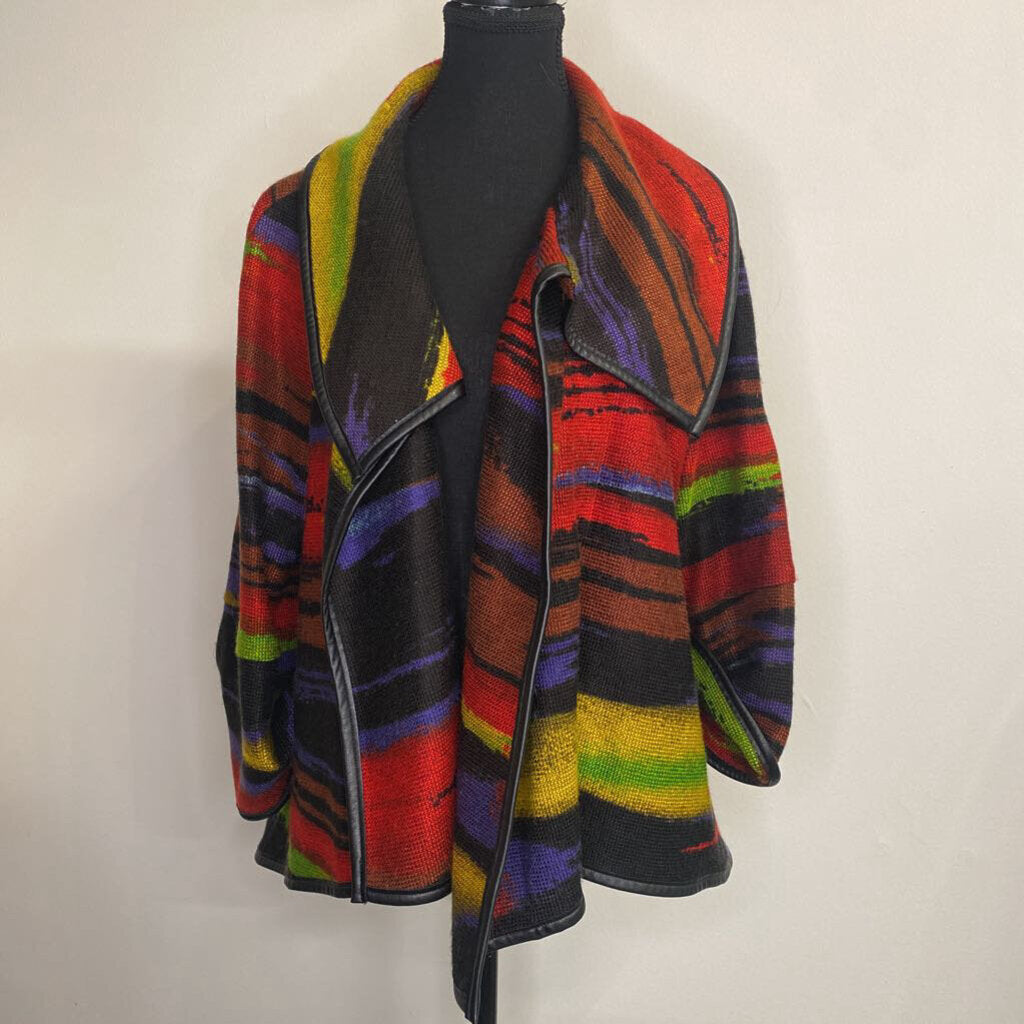 JOSEPH RIBKOFF - WATERCOLOUR STRIPED SHAWL