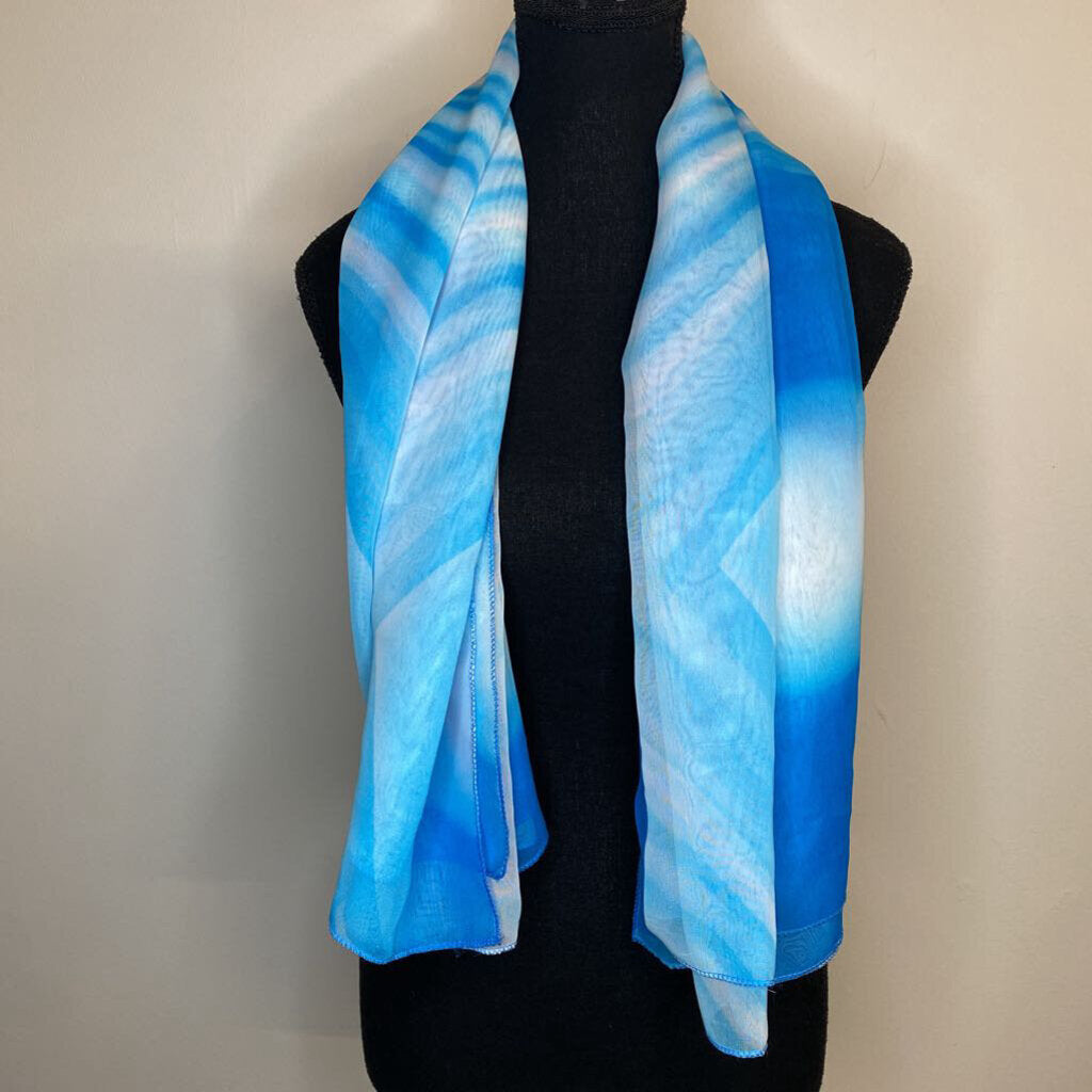 BLUE SWIRL SCARF