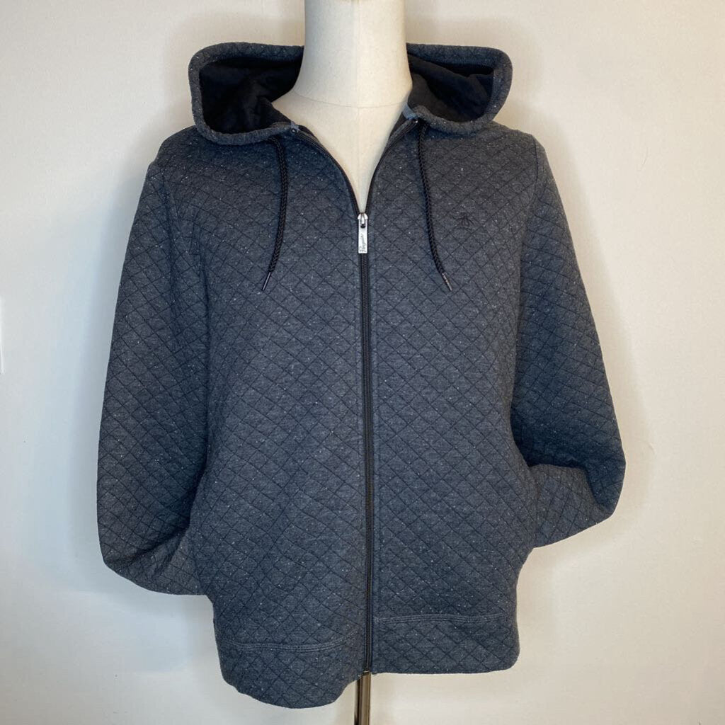 PENGUIN - CHARCOAL ZIP-UP HOODIE
