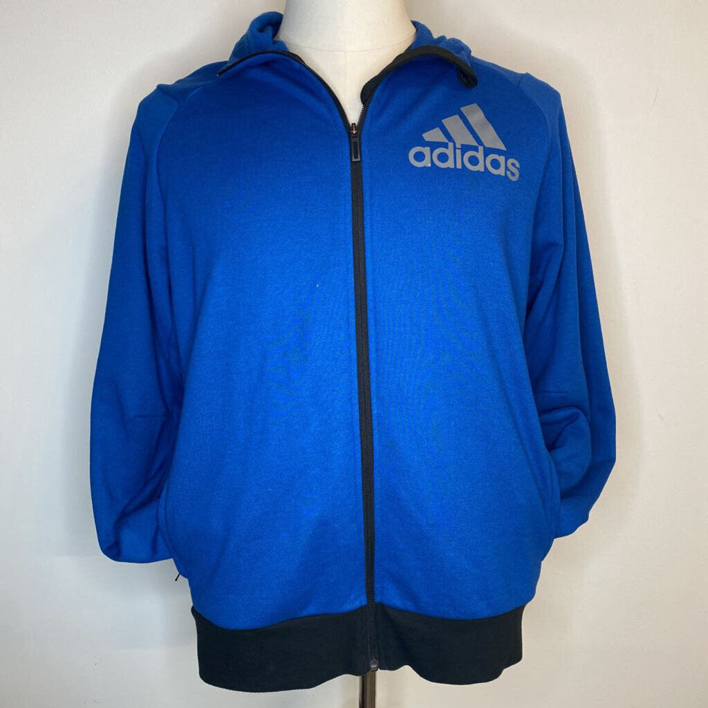 ADIDAS - ROYAL BLUE "CLIMALITE" ZIP-UP SWEATER