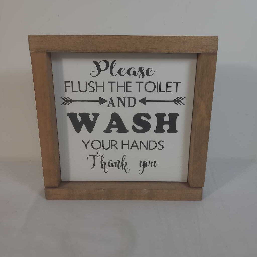 PLEASE FLUSH THE TOILET