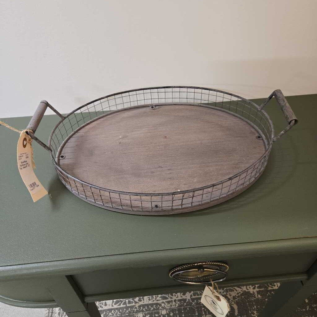 Wood/Metal Farmhouse Style Tray - Small