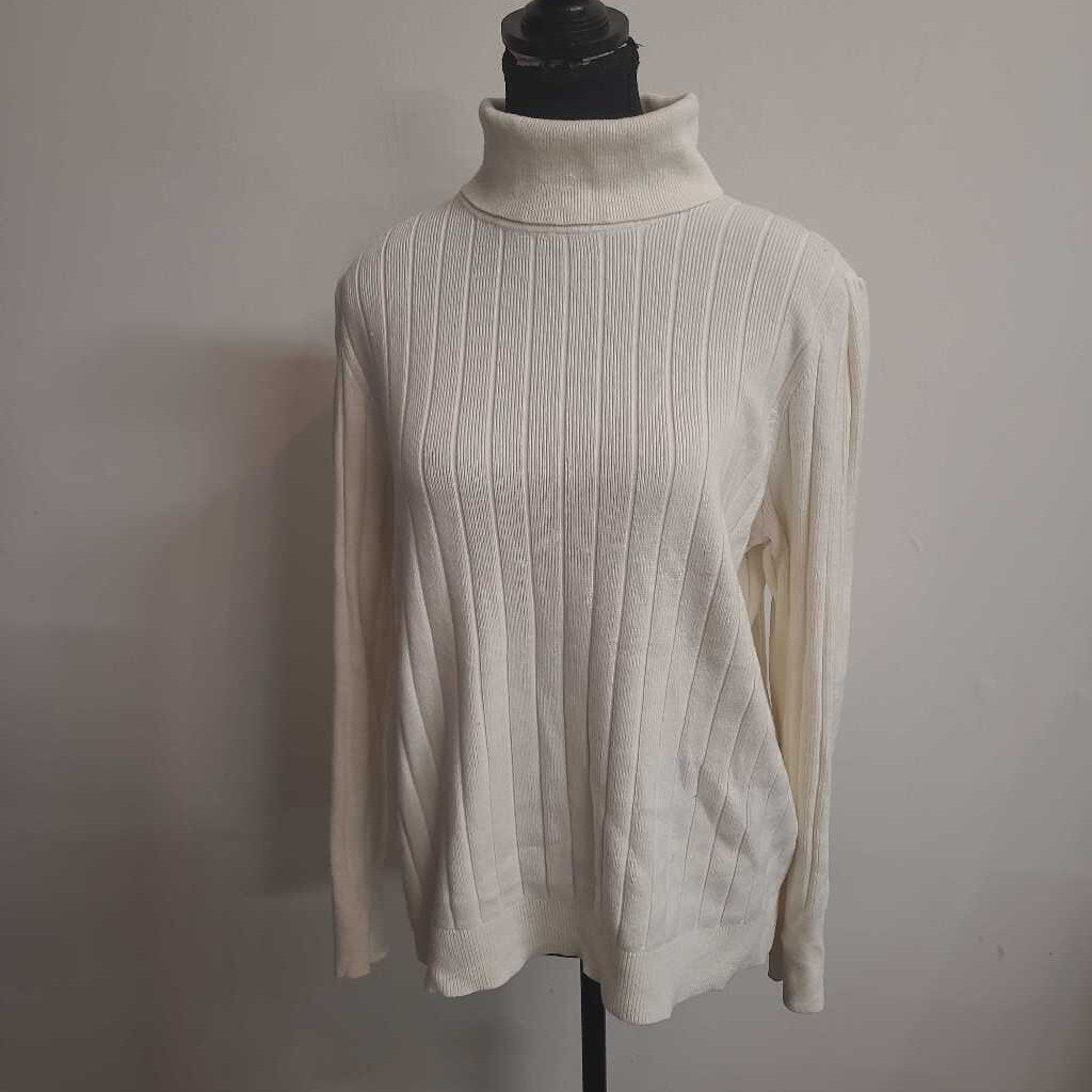 CREAM RIBBED SWEATER