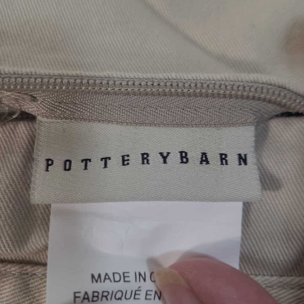FRINGE EDGE TAUPE POTTERY BARN PILLOW COVER