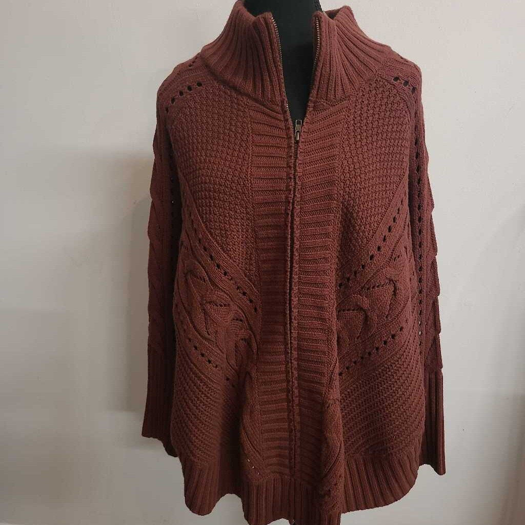 SIMPLY NOELLE - CRIMSON KNIT ZIP-UP CARDIGAN