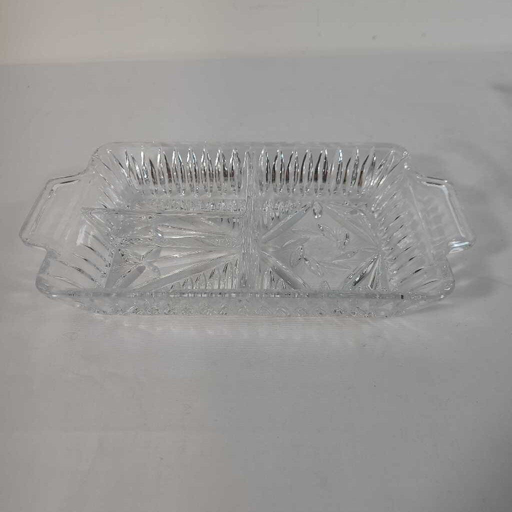 PINWHEEL CRYSTAL DIVIDED DISH