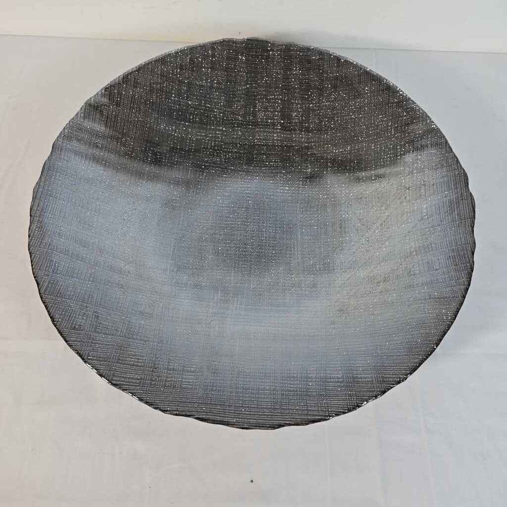 LG SILVER & BLACK DECORATIVE BOWL