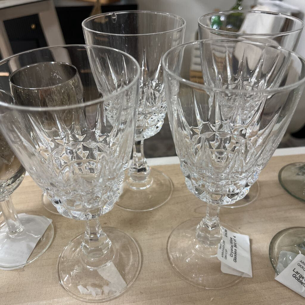 Crystal Wine Glasses Set of 4