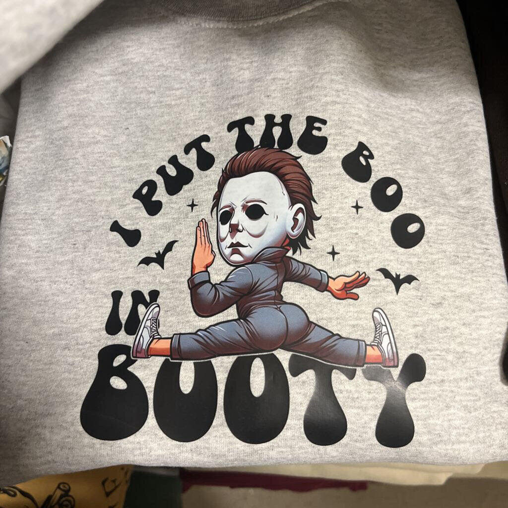 Boo Sweatshirt- Grey- Medium