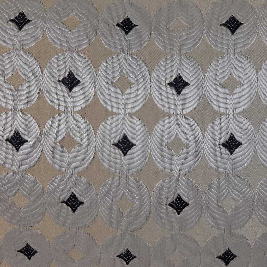 TAUPE/BLACK DOWN FILLED LUMBAR PILLOW
