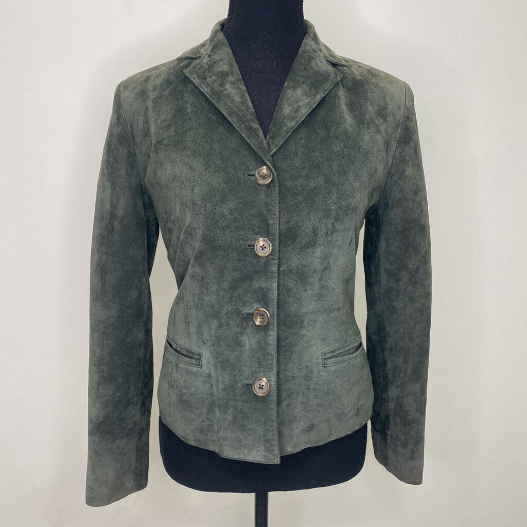 VTG RALPH LAUREN - FOREST GREEN LEATHER SUEDE JACKET