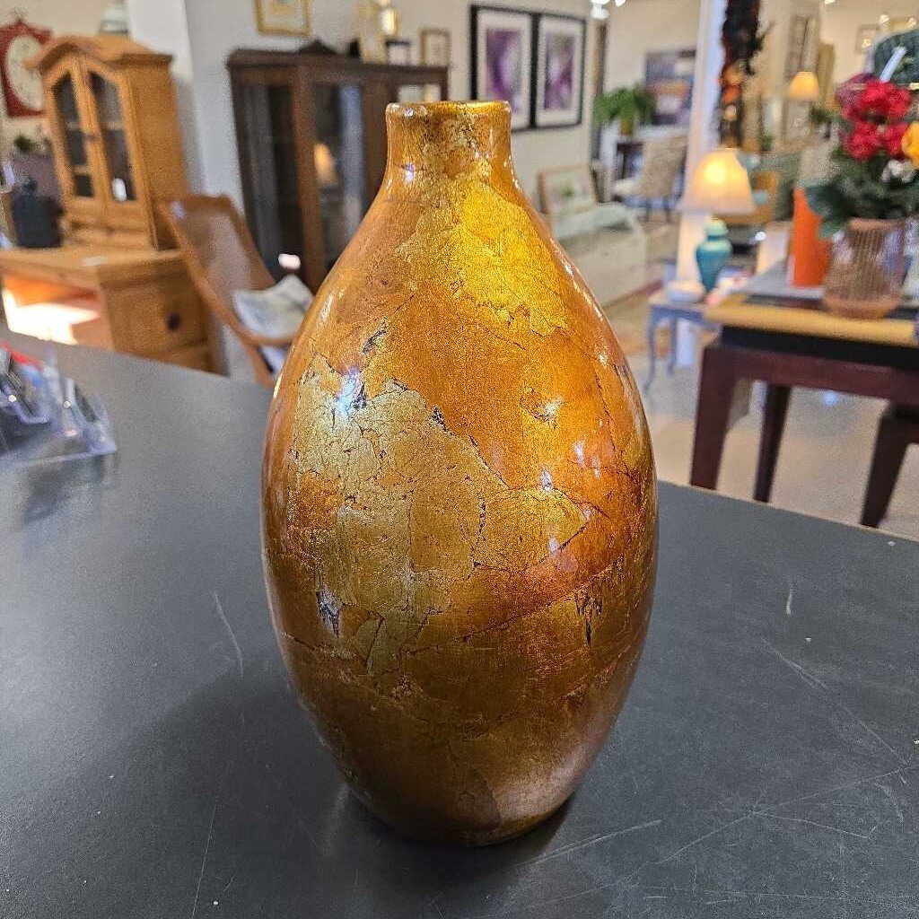COPPER/GOLD LEAF VASE