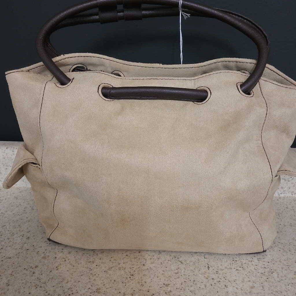 FAUX SUEDE SHOULDER BAG