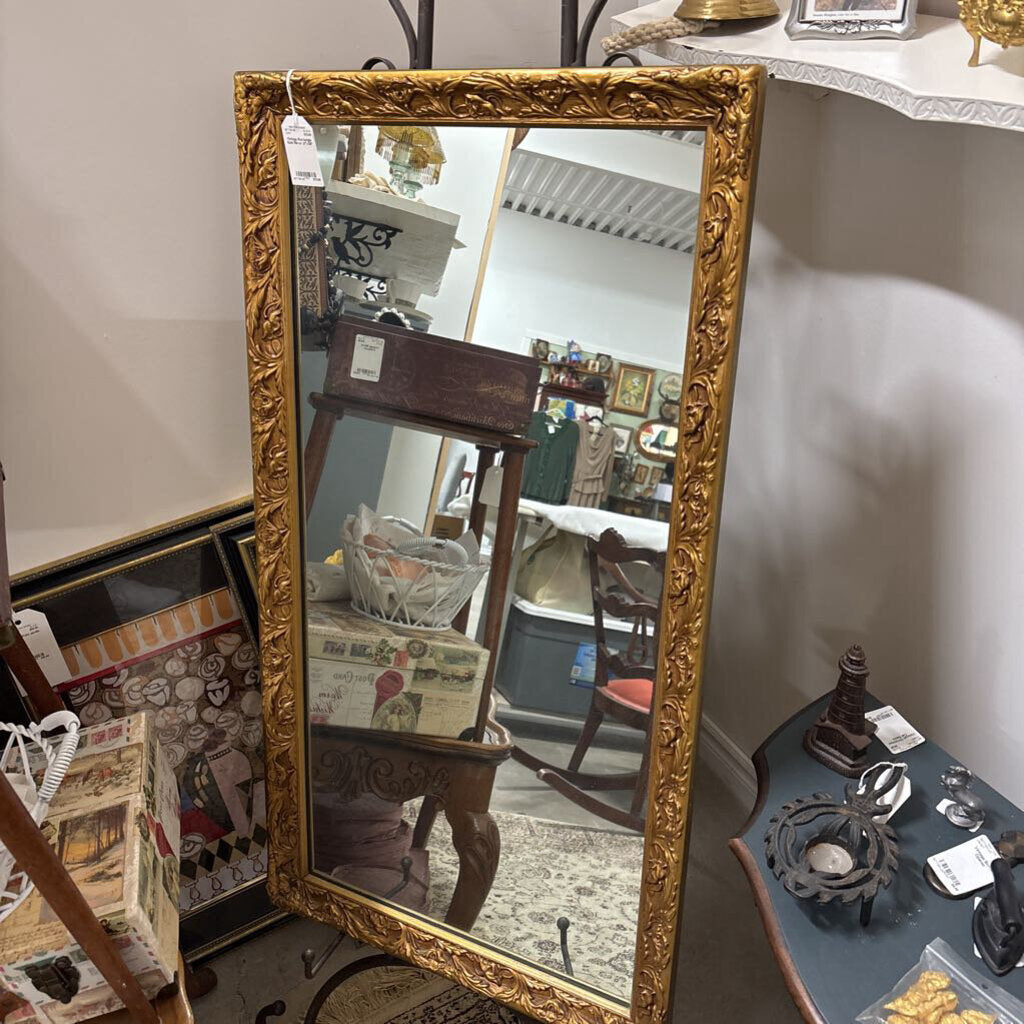 Vintage Rectangle Gold Mirror