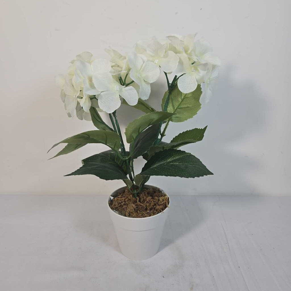 FAUX POTTED HYDRANGEAS