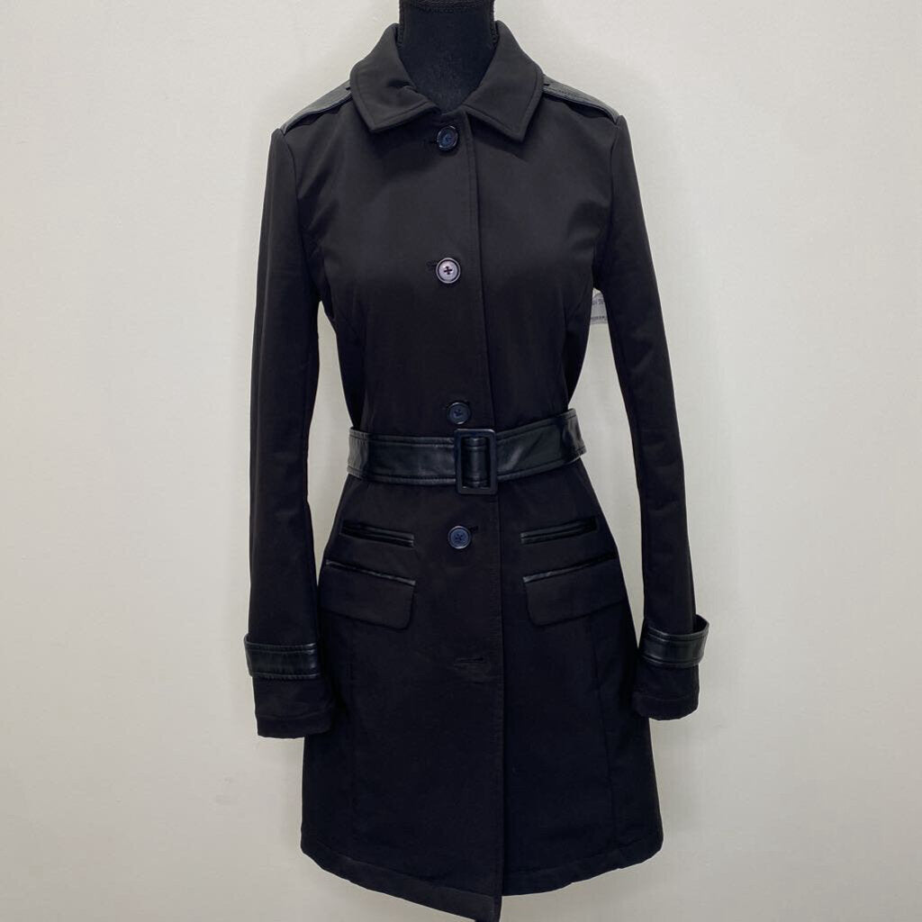 RW&CO - BLACK BUTTONED TRENCH COAT