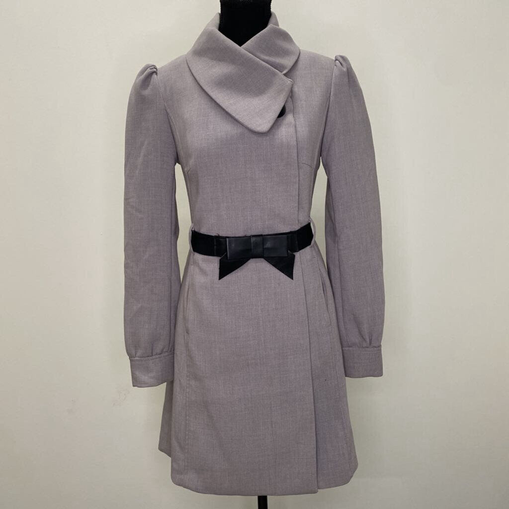 H&M - GREY JACKET W/ BELTED BOW