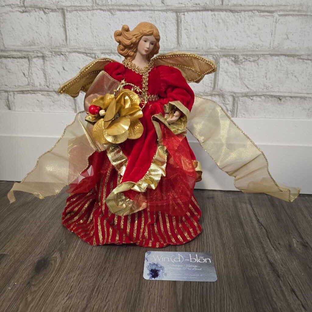 Vintage Angel Red & Gold