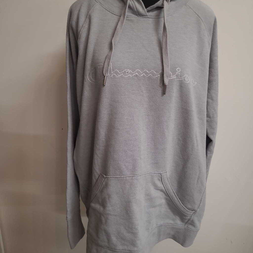 MENS GREY CHAMPION HOODIE