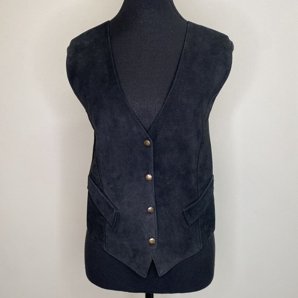 RUNAWAY BAY - BLACK SUEDE VEST