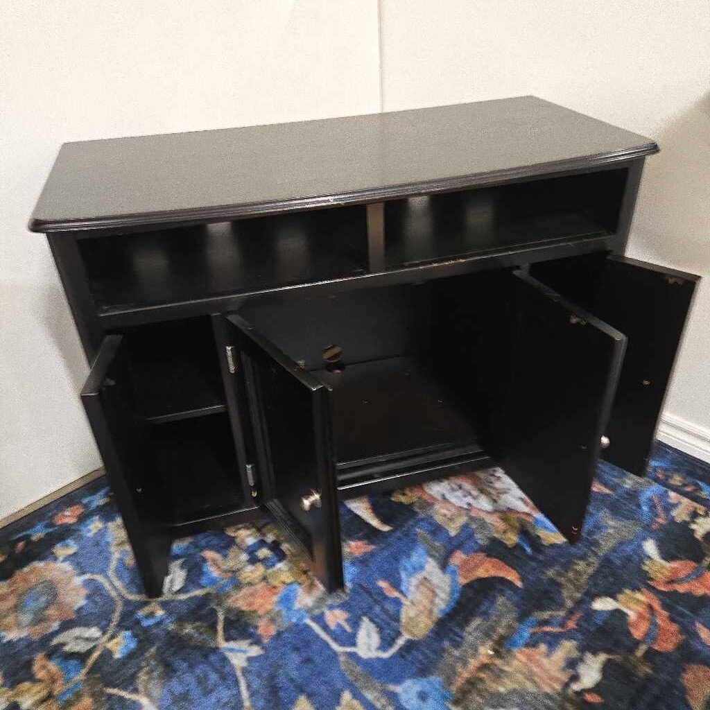 BLACK T.V. CONSOLE