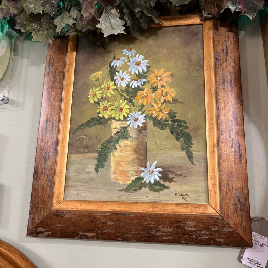 PAINTING - DAISIES IN VASE