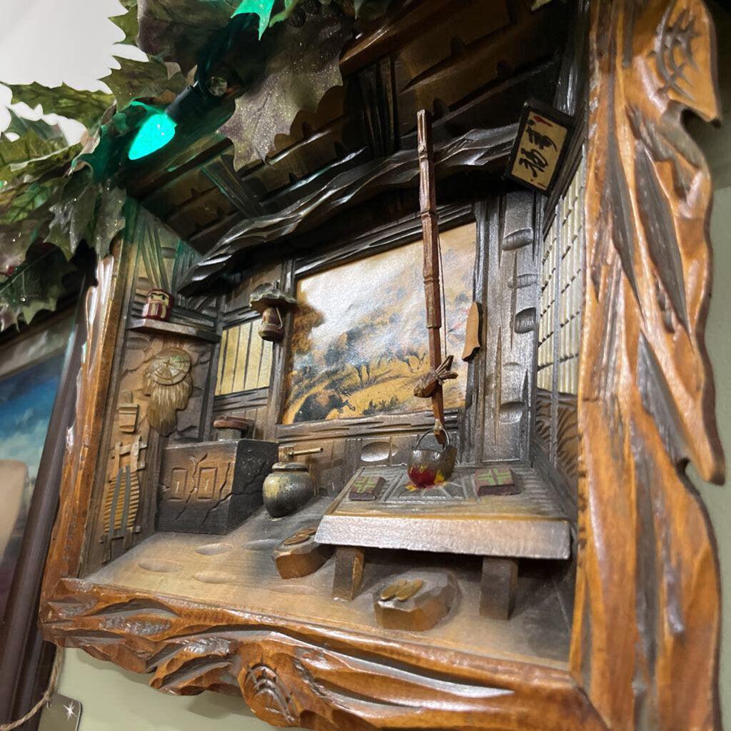 VINTAGE WOODEN DIORAMA