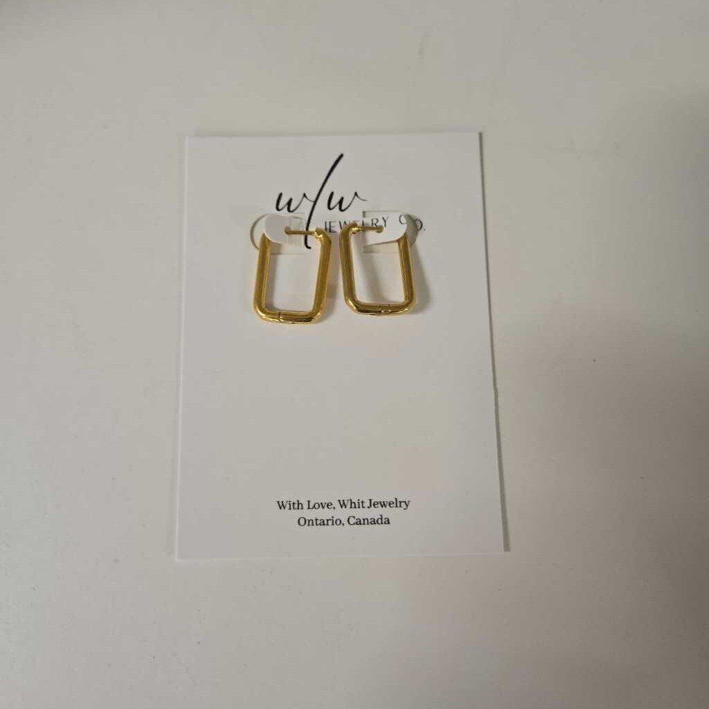 Rectangle Hoops - Vacuum Plated Gld