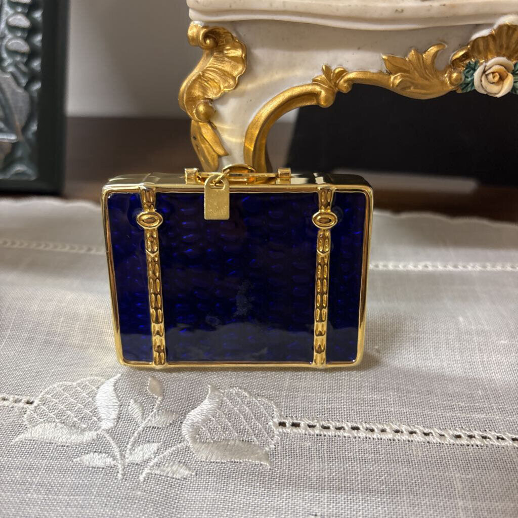 Vintage Compact Lip Suitcase