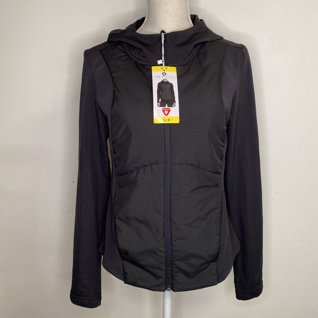 TUFF ATHLETICS - BLACK THIN ZIP-UP ATHLETIC JACKET