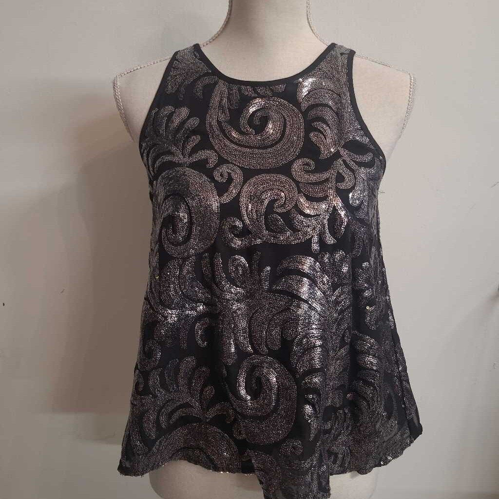 BLACK & SILVER DRESSY TANK