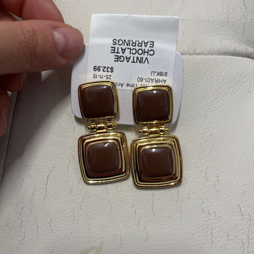 VINTAGE CHOCLATE EARRINGS