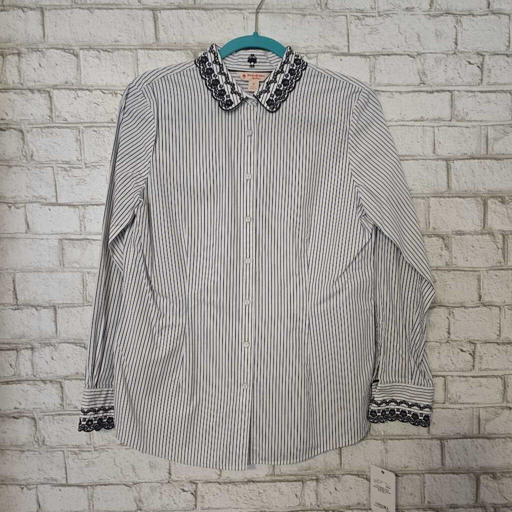 Vintage Brooks Brothers Blue Stripe Shirt 10