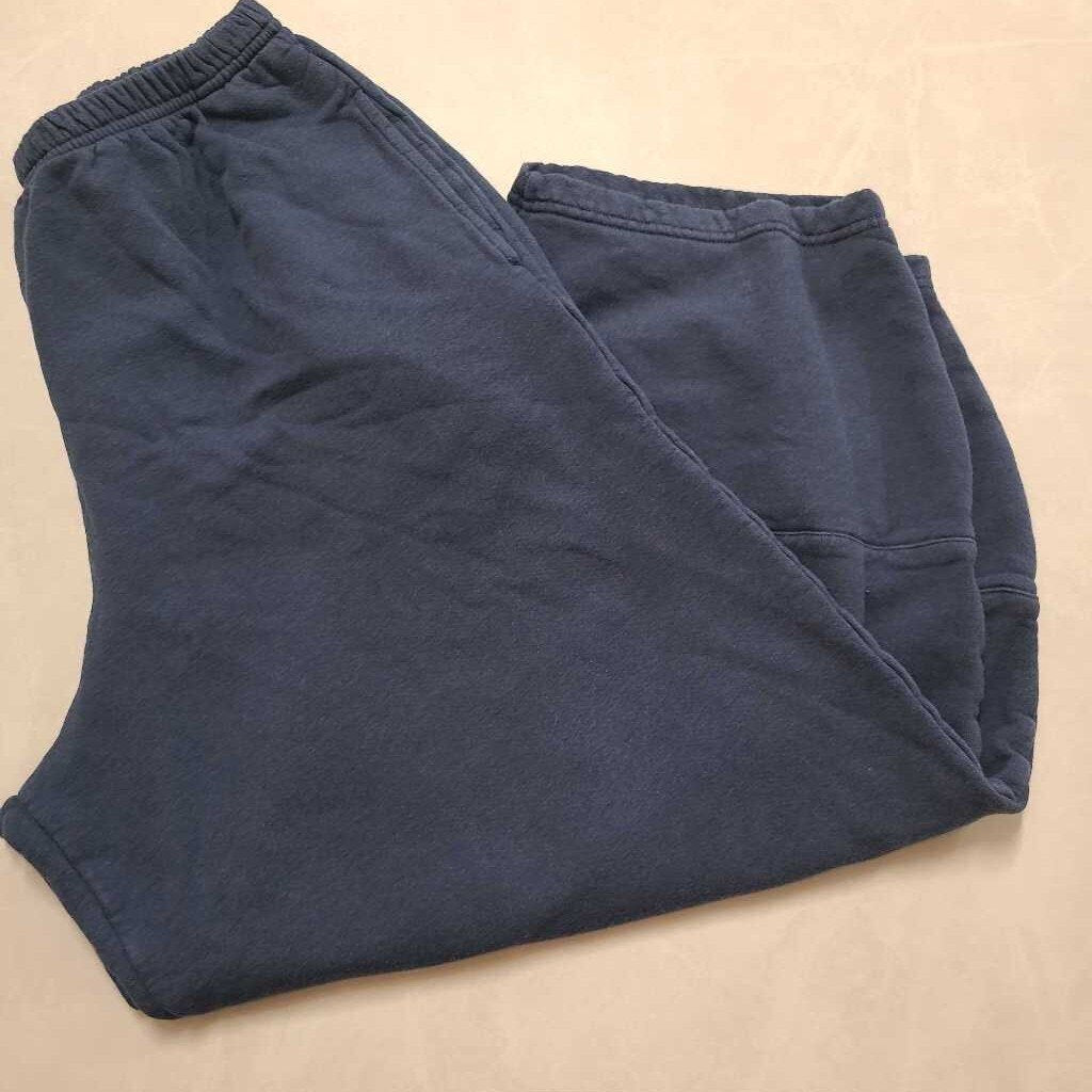 NAVY WIDE LEG SWEATPANTS