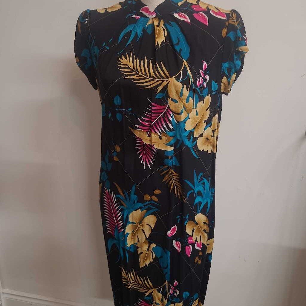 VINTAGE TROPICAL PRINT DRESS