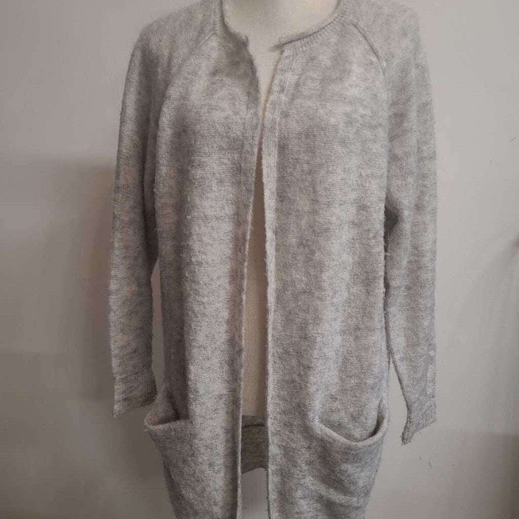 LIGHT GREY LONG CARDIGAN