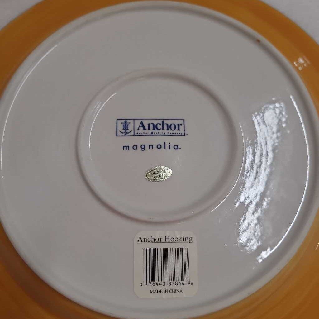 Orange Painted Plates (Set of 4)