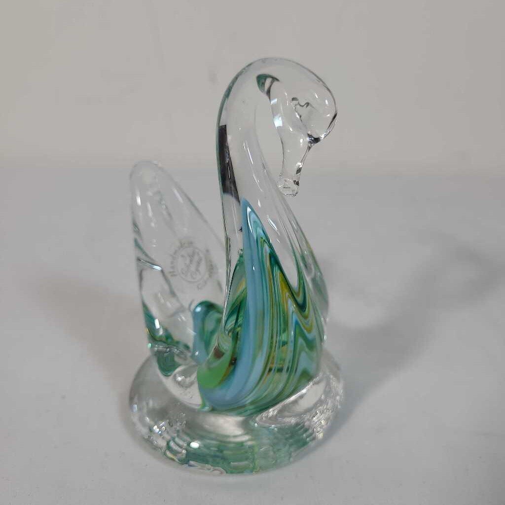 HAND BLOWN SWAN