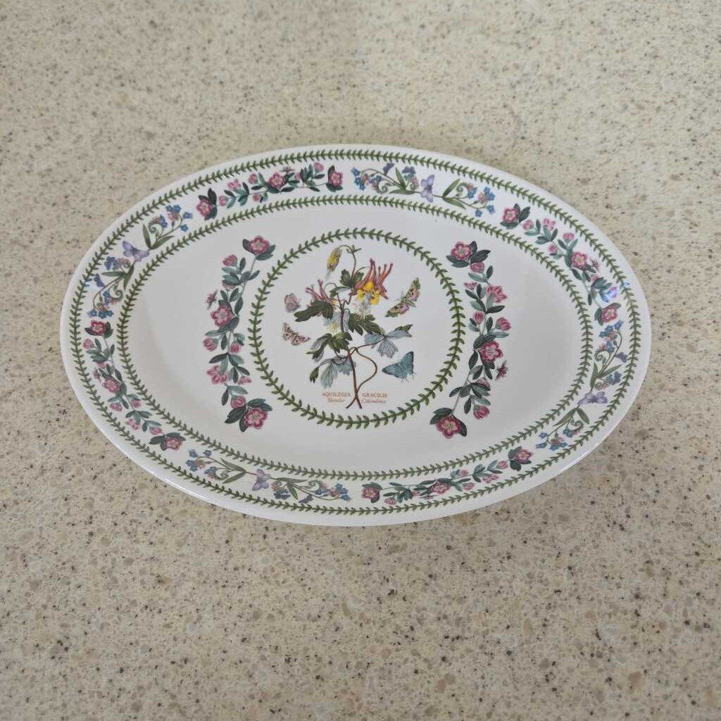10.75" PORTMEIRION BOTANIC GARDEN OVAL DISH