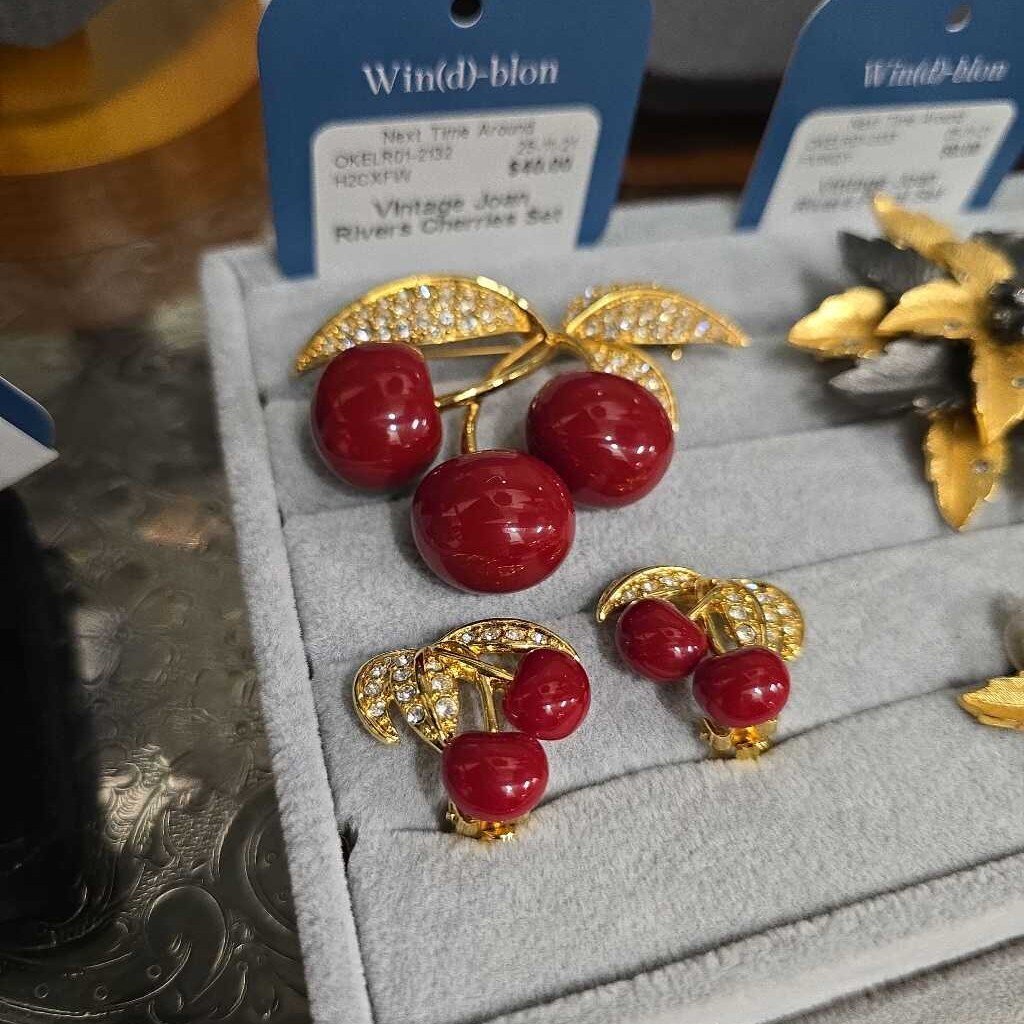 VIntage Joan Rivers Cherries Set