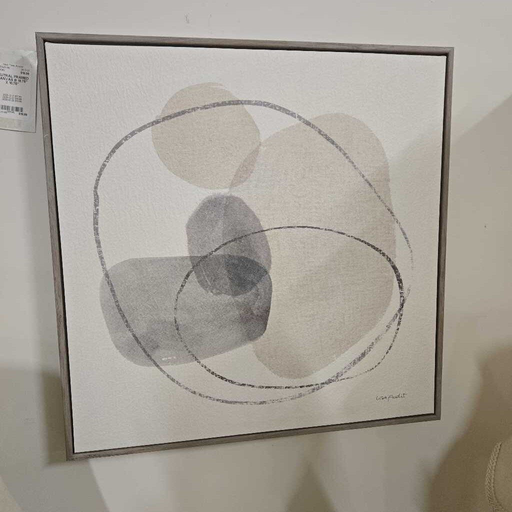 NEUTRAL FRAMED CANVAS B