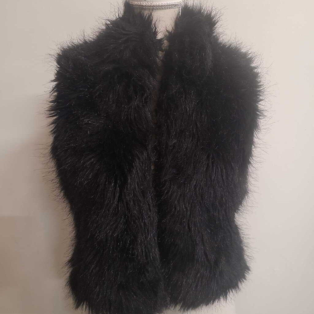 FRANK LYMAN - BLACK FAUX FUR VEST