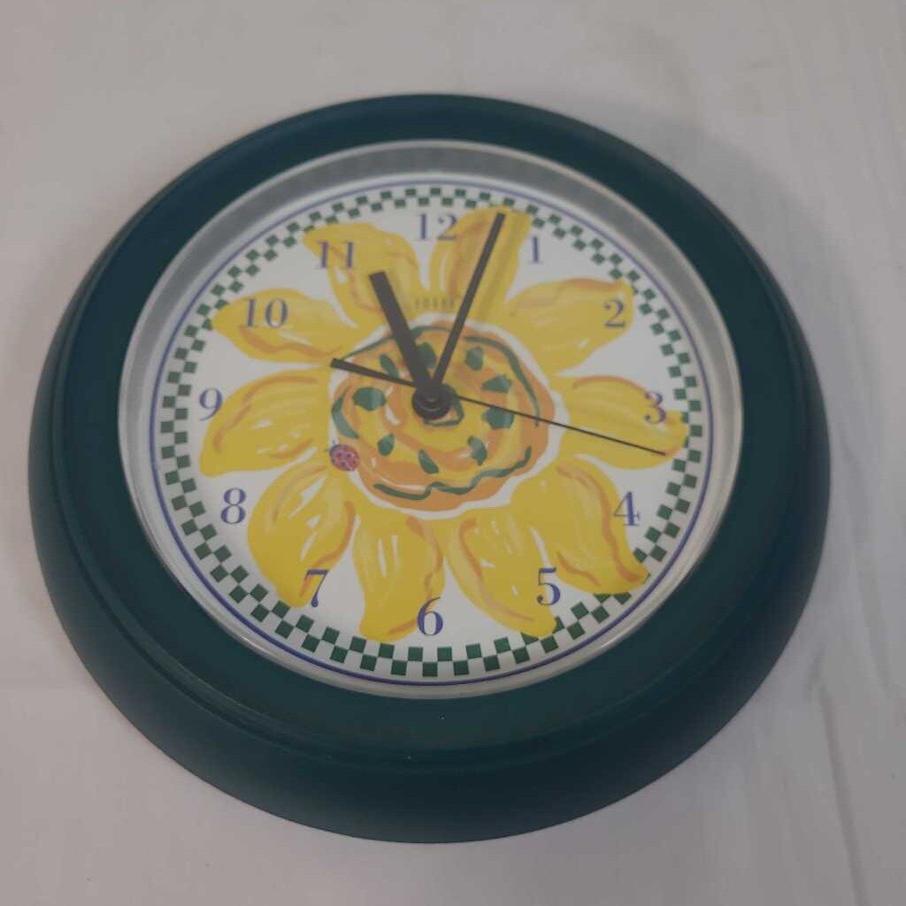 9" SUNFLOWER CLOCK