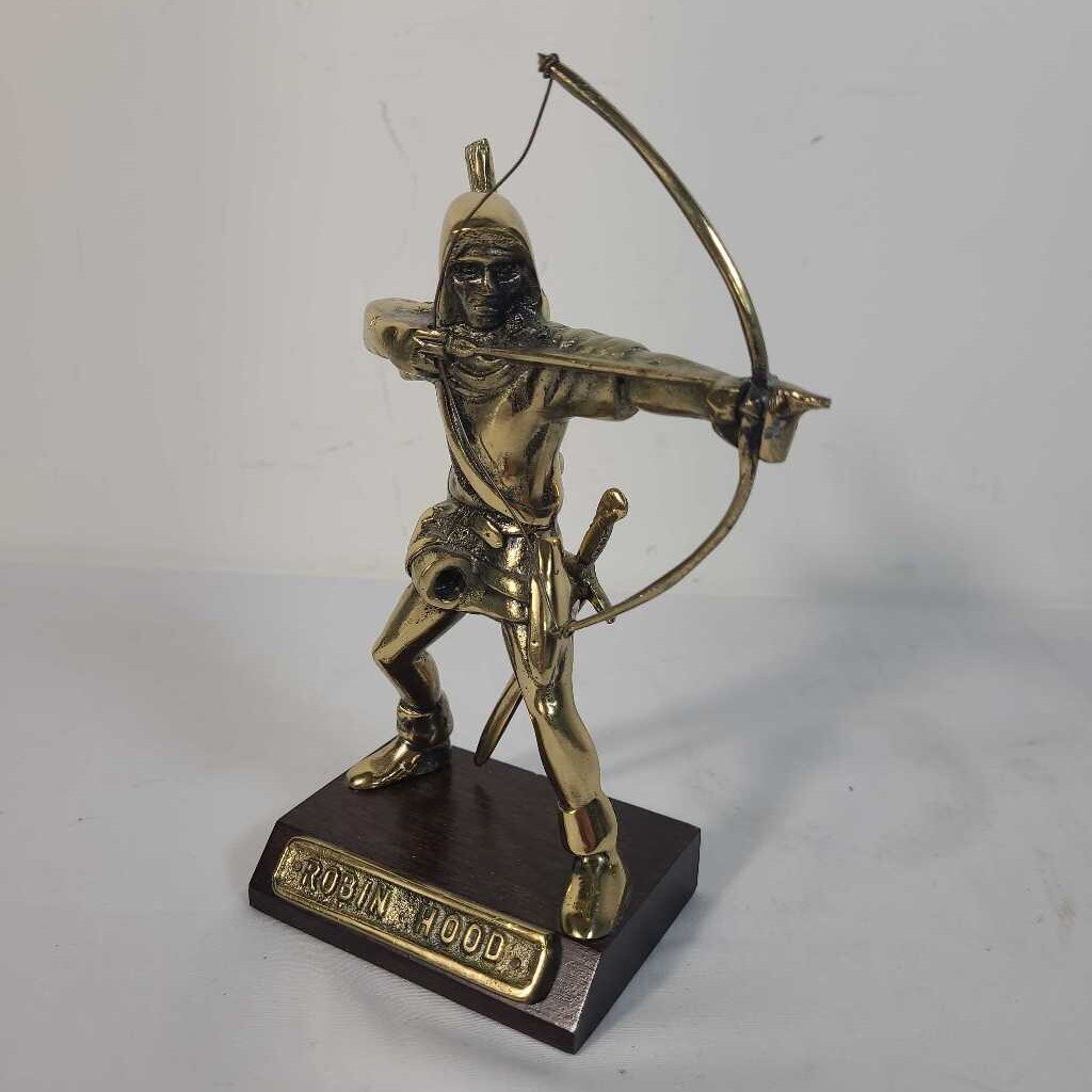 BRASS ROBIN HOOD STATUE